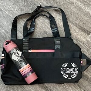 Campus Water Bottle w/ Secret Compartment & Matching Duffel Bag Bundle